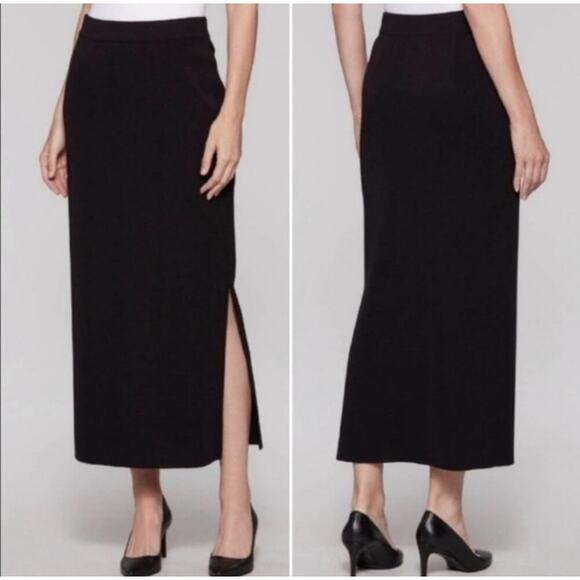 St. John Dresses & Skirts - St. John Black Santana Knit Midi Skirt 4